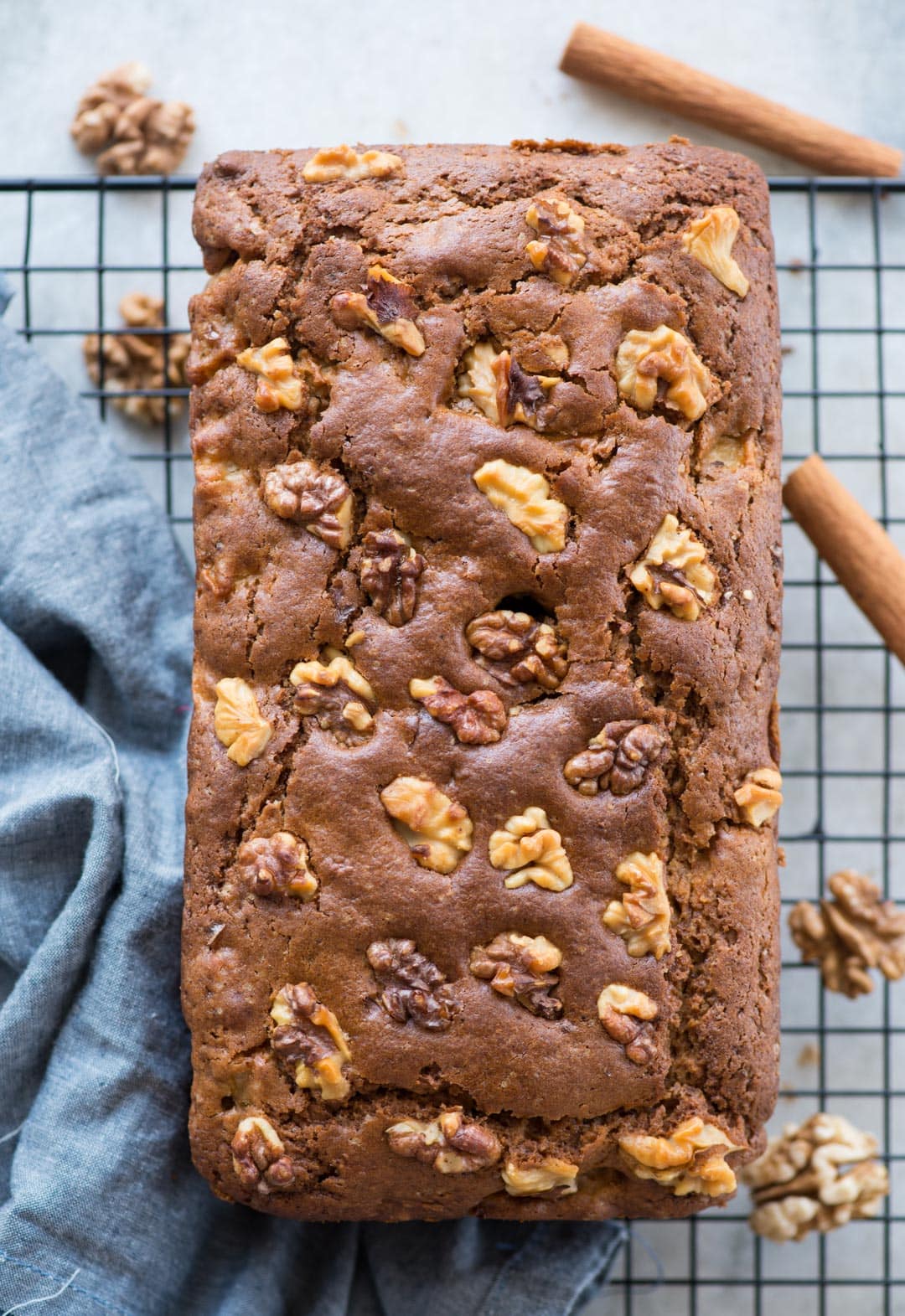 Apple Walnut Raisin Cake with Cream and Cinnamon Glaze : Sifting Focus