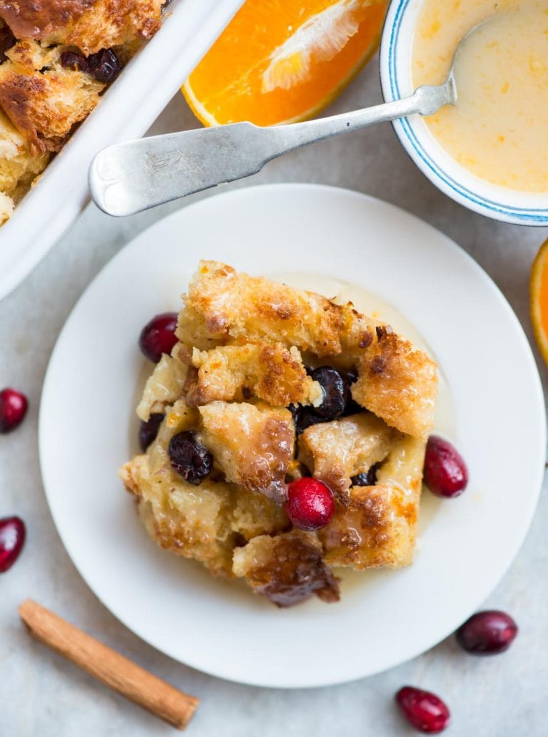 Cranberry Orange Bread Pudding Recipe The Flavours of Kitchen
