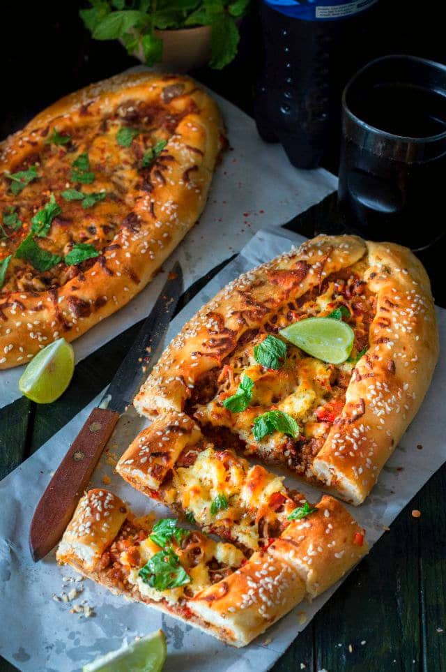 Turkish Lamb Pide Recipe | The Flavours of Kitchen