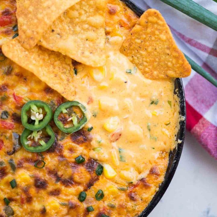 Cheesy Corn Dip Recipe | The Flavours of Kitchen