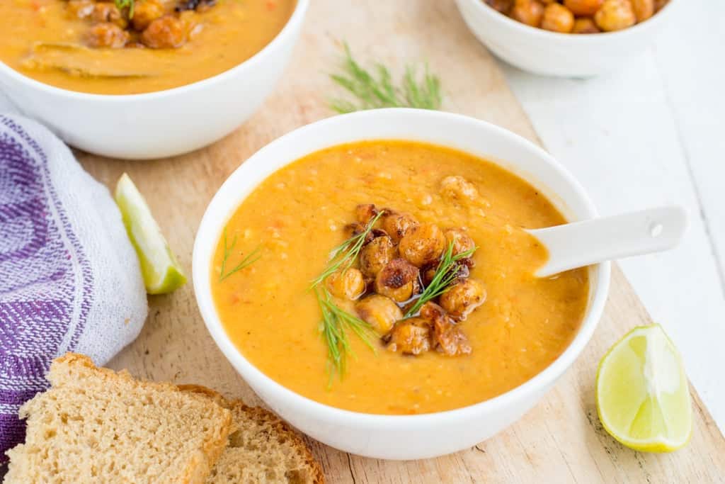 Curried lentil and pumpkin soup