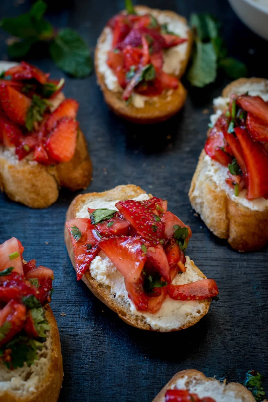 Bruschetta with Ricotta and Strawberry Salsa Recipe | The Flavours of ...