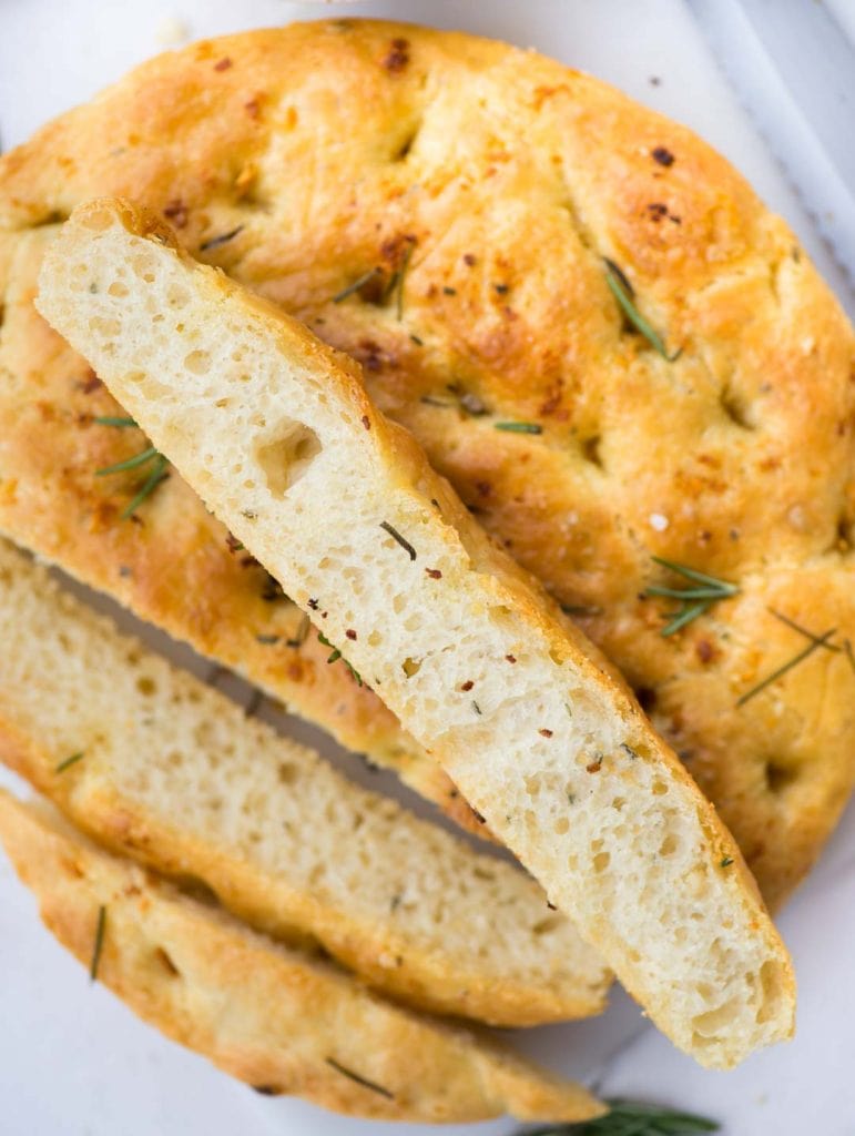 No Knead Roasted Garlic Focaccia Recipe The Flavours of Kitchen