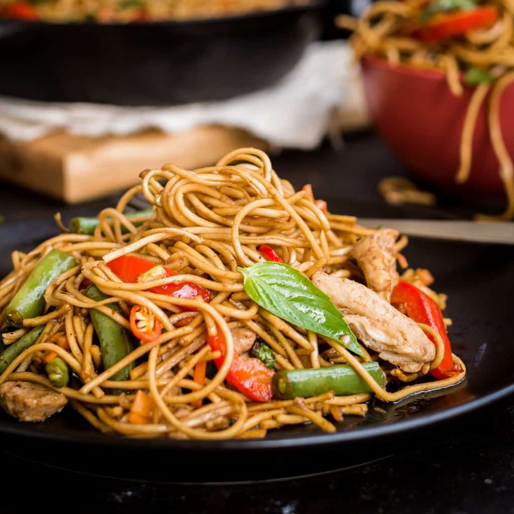 Oriental Chicken Noodles Recipe | The Flavours of Kitchen