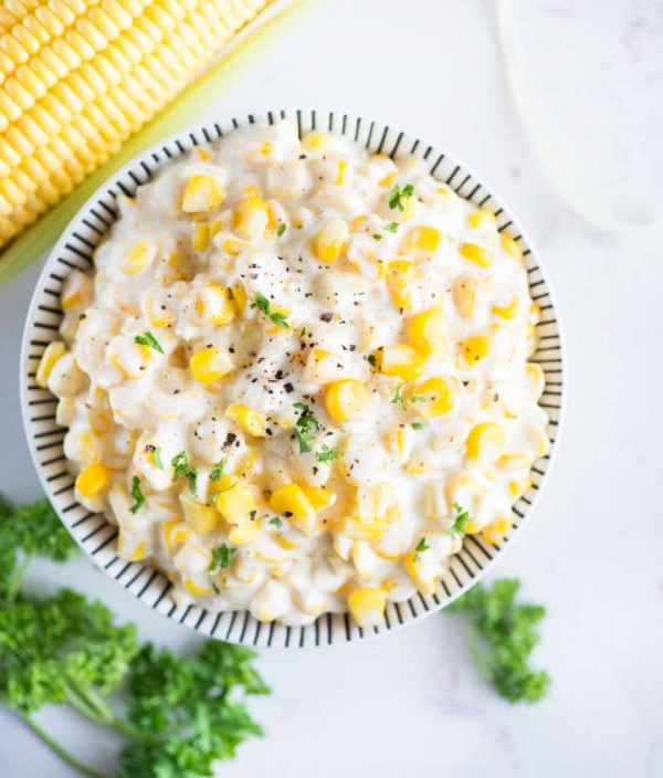 Easy Creamed Corn Recipe | The Flavours of Kitchen