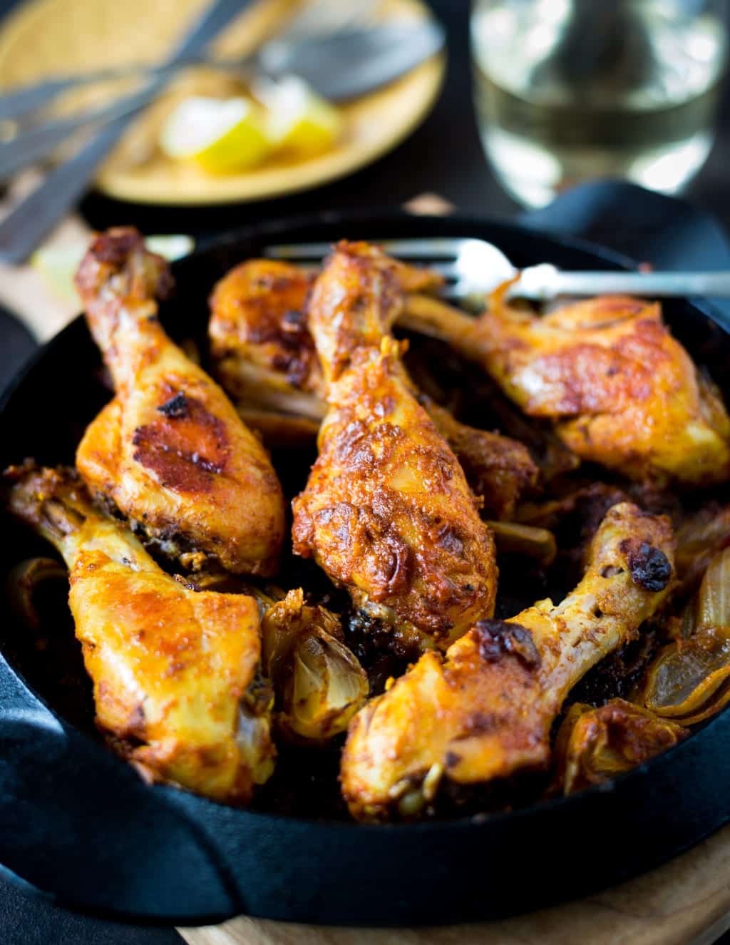 Curried Mayonnaise Roasted Chicken Drumsticks 