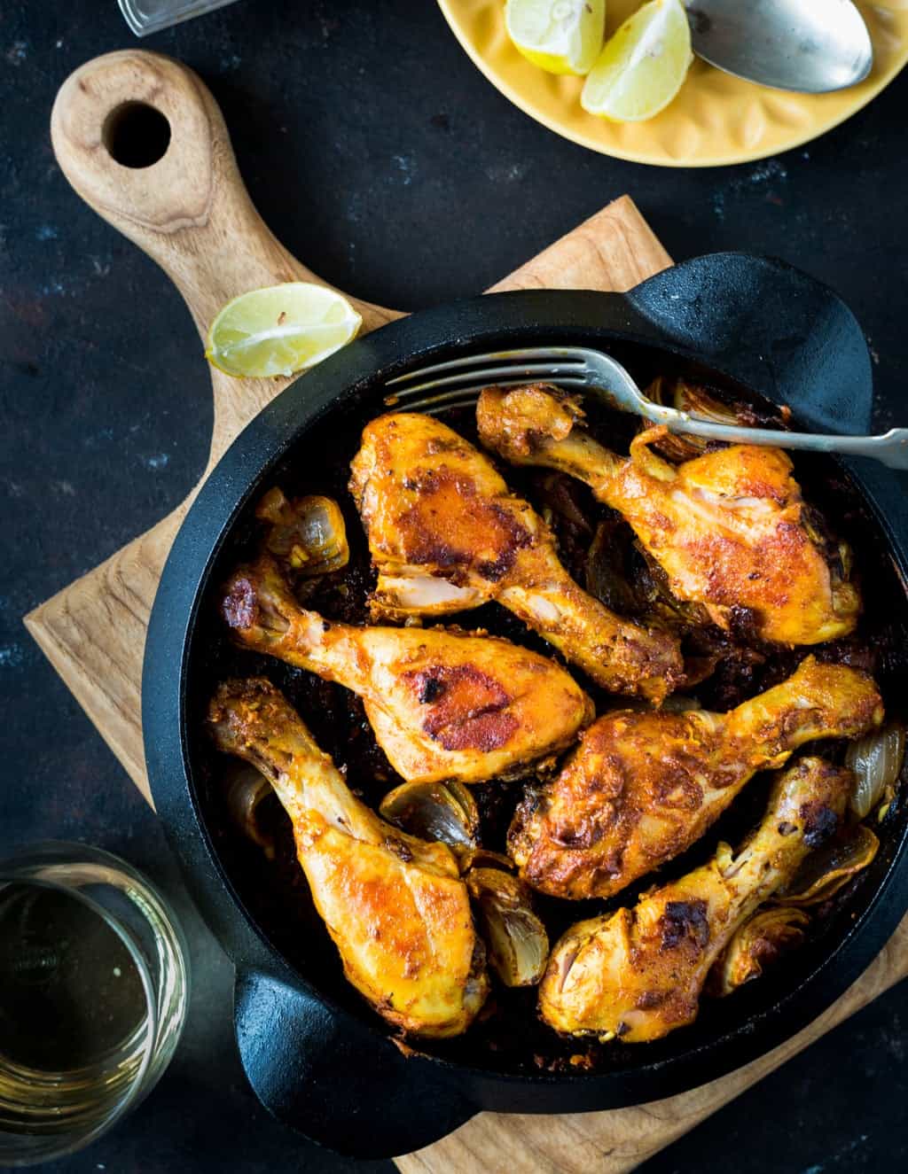 Curried Mayonnaise Roasted Chicken Drumsticks 