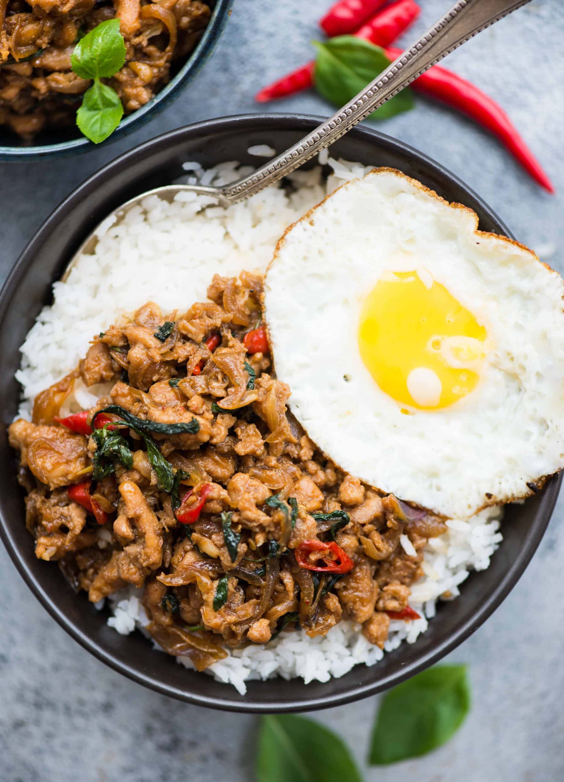 Chicken Mince and Basil Stir Fry