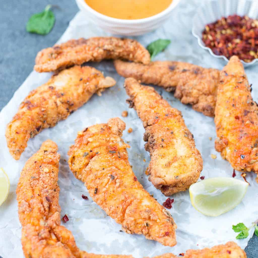 Crispy Fried Chicken Tenders - The flavours of kitchen