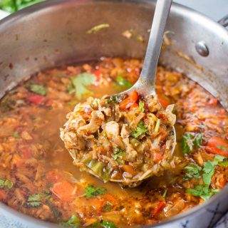 Low Carb Cabbage Chicken Taco Soup