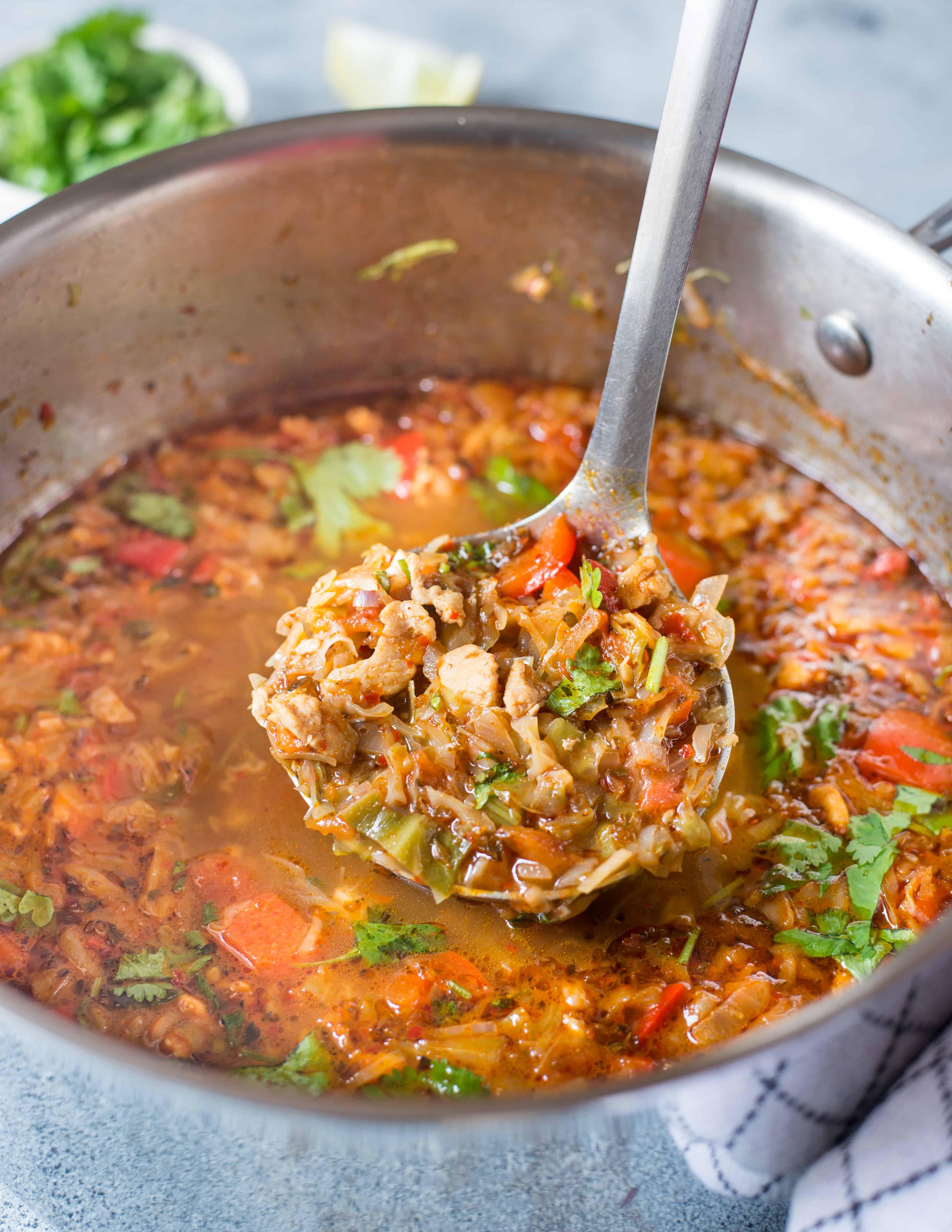 Low Carb Chicken Taco Soup