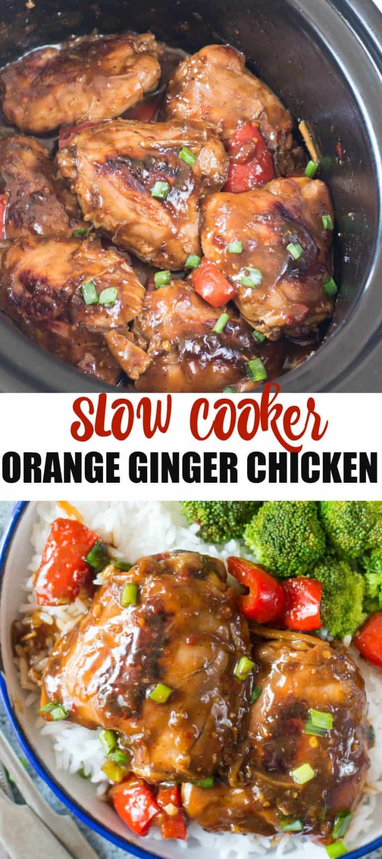 SLOW COOKER ORANGE GINGER CHICKEN - The flavours of kitchen