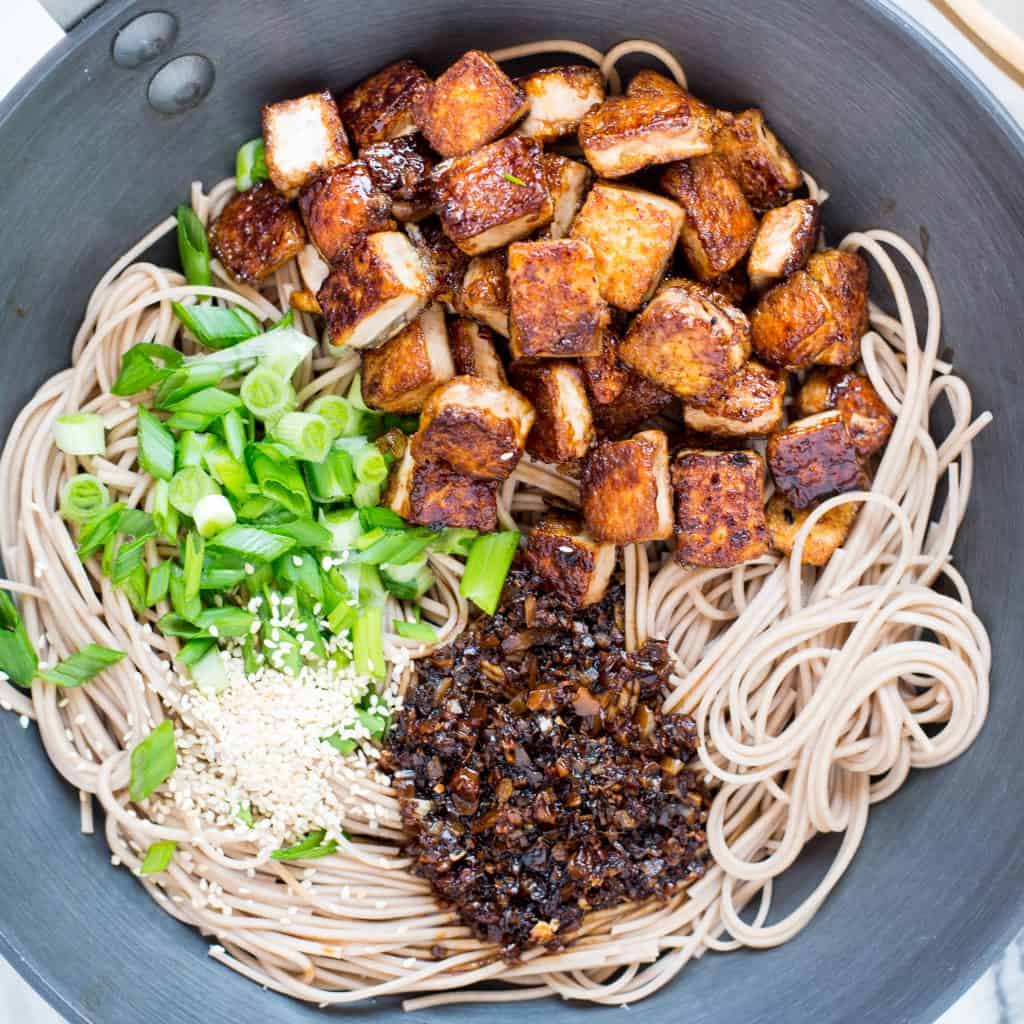 Crispy Sesame Ginger Tofu With Soba Noodles - The flavours of kitchen