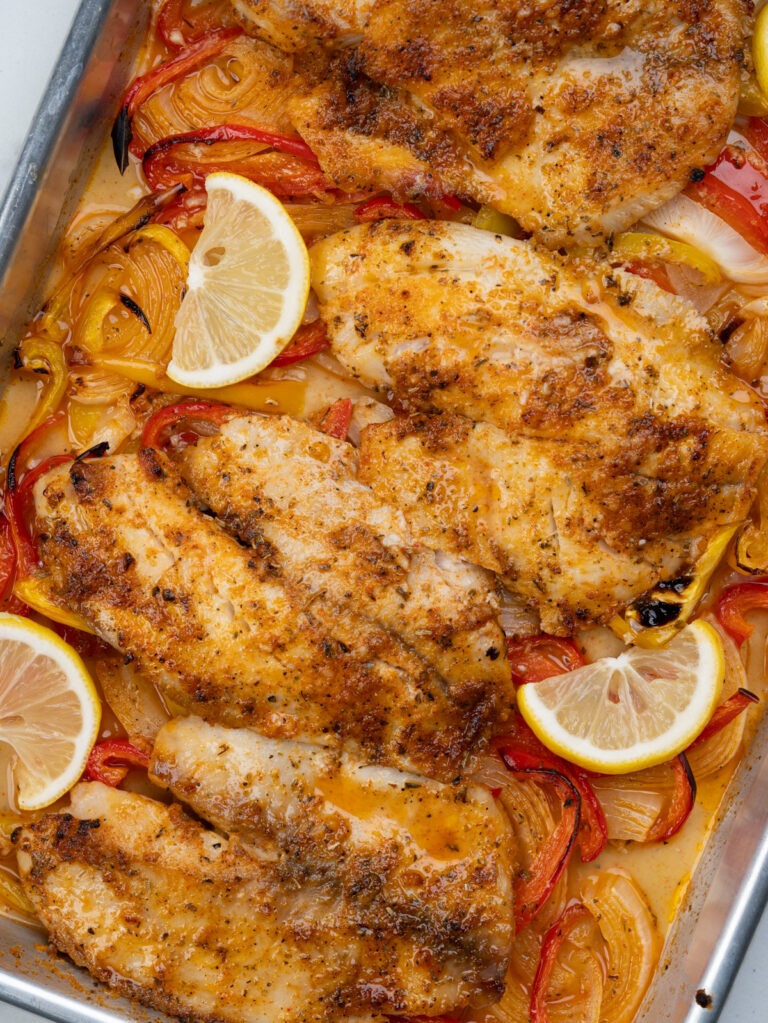 Baked Tilapia In Lemon Garlic Sauce