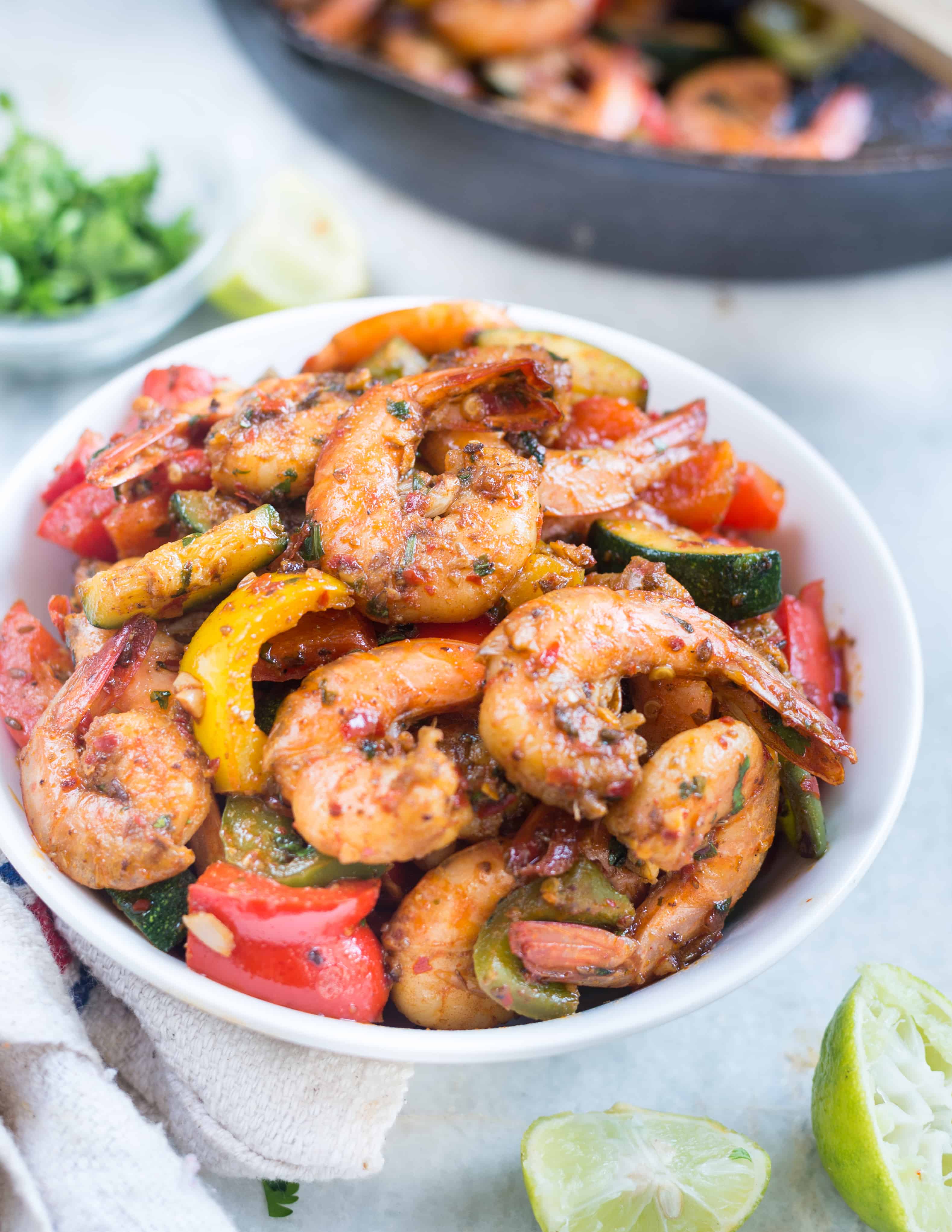  Easy Garlic Butter Shrimp and Vegetable Skillet