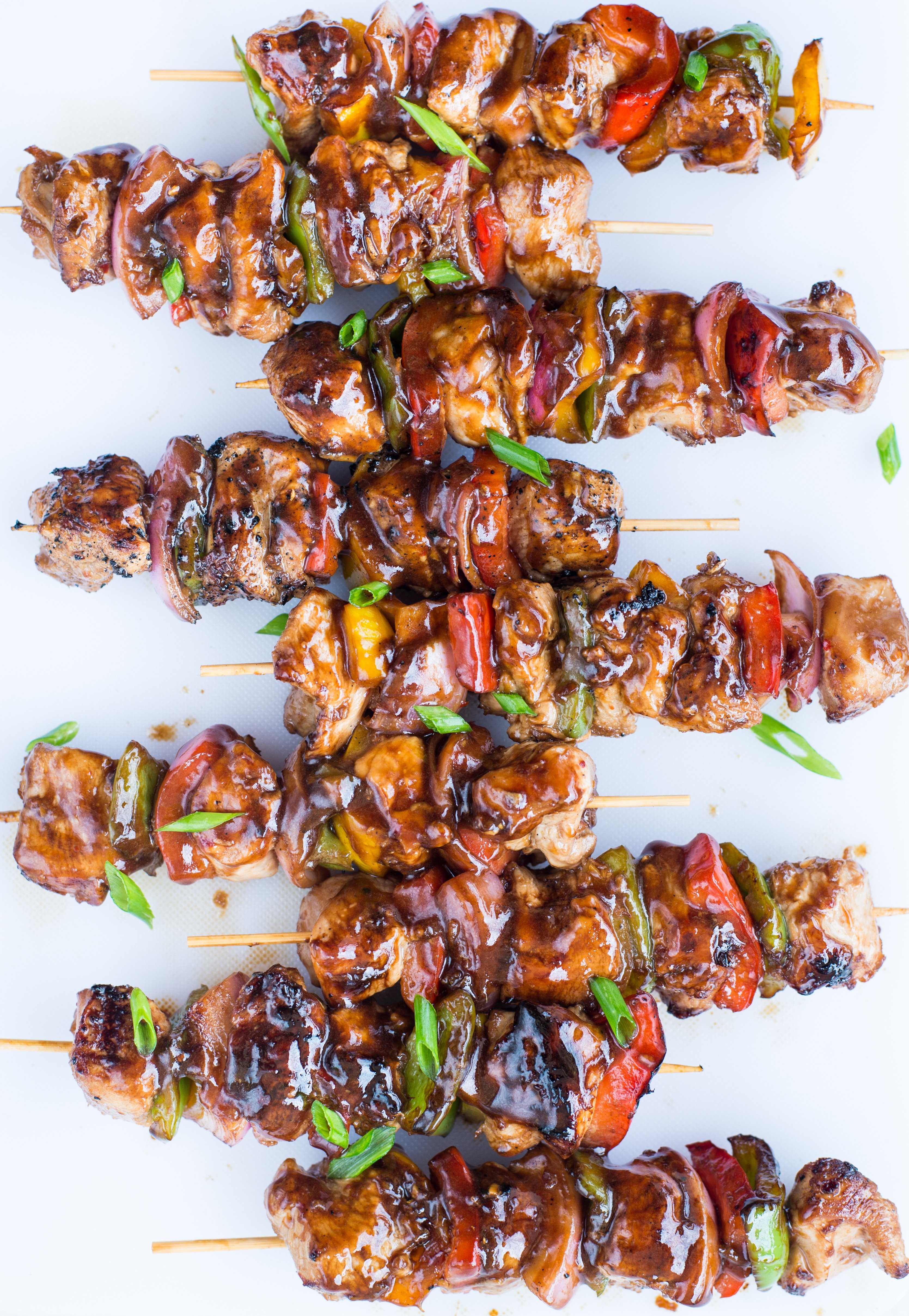 These amazing Teriyaki Chicken with sweet and savory Teriyaki Sauce are absolutely delicious. Tender Chicken, crunchy peppers and Onion, these grilled chicken skewers are perfect appetizers for your summer barbecue.  