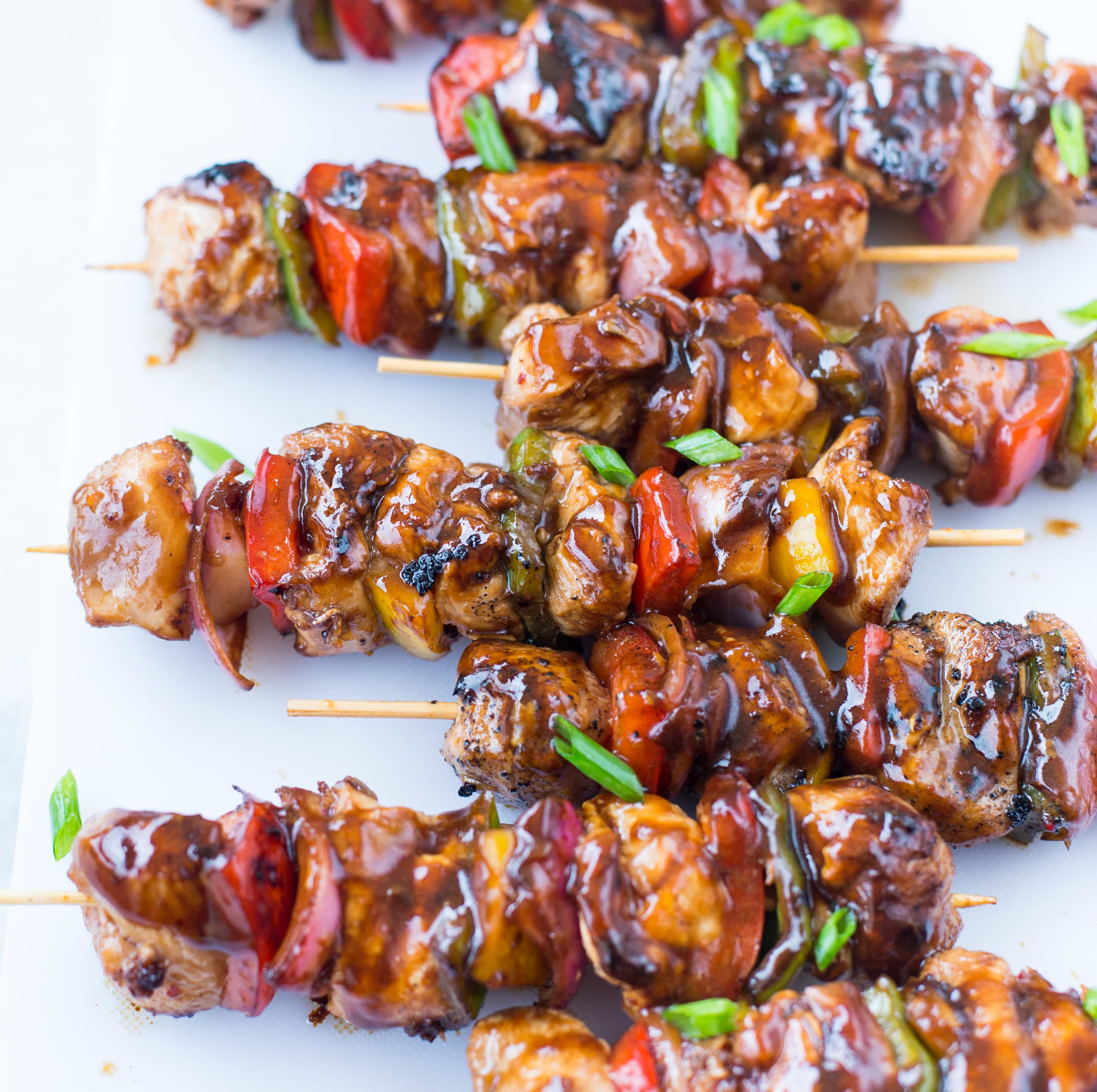 Grilled Chicken Skewers {with Peppers} - Out Grilling