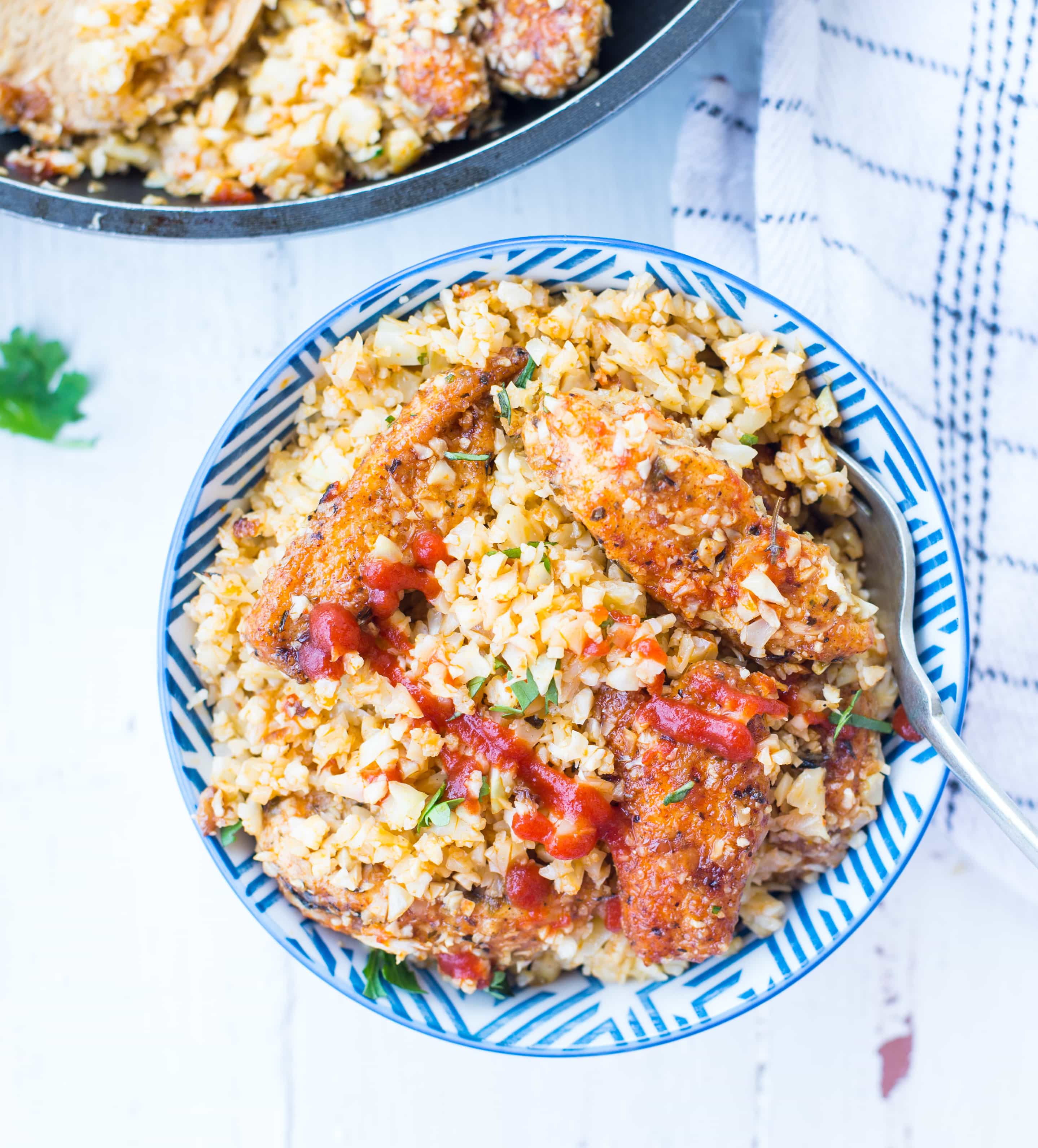 LOW CARB CHICKEN CAULIFLOWER RICE - The flavours of kitchen
