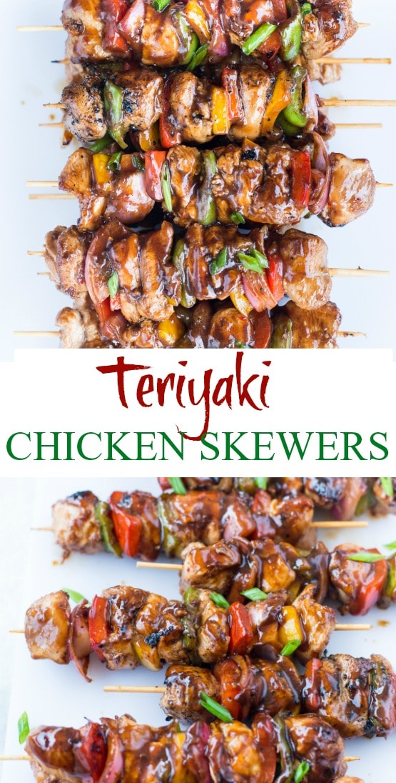 These amazing Teriyaki Chicken Skewers with sweet and savoury Teriyaki Sauce are absolutely delicious. Tender Chicken, crunchy peppers and Onion, these grilled chicken skewers are perfect appetizers for your summer barbecue. 