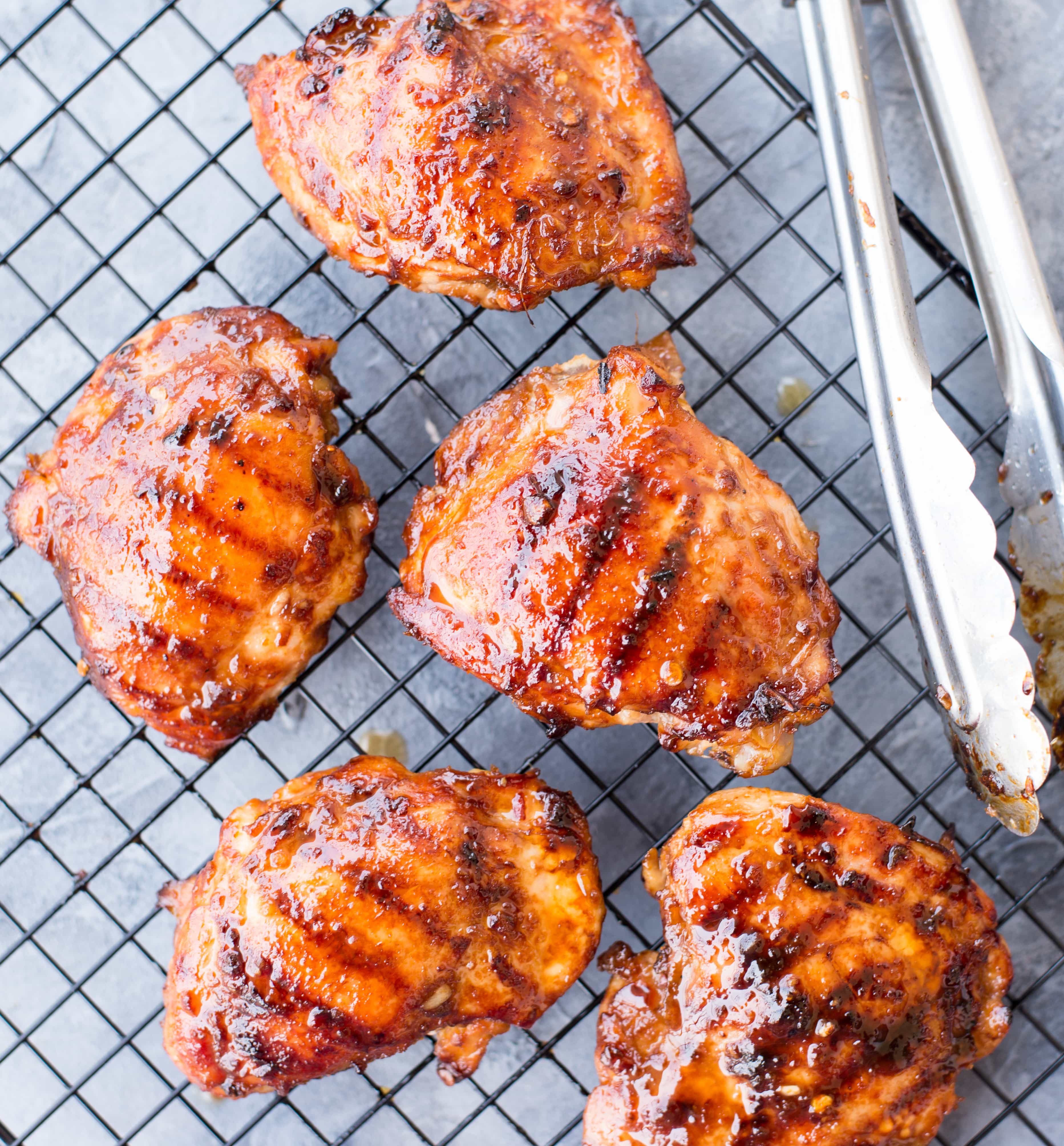 This Sweet and Spicy Thai Grilled Chicken has real Thai flavours. Chicken thighs marinated in Thai Sweet Chili Sauce, Lemongrass, fish sauce and grilled to perfection. 