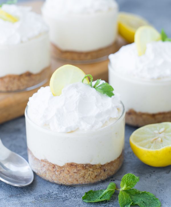 Low Carb No Bake Lemon Cheescake Jar-1