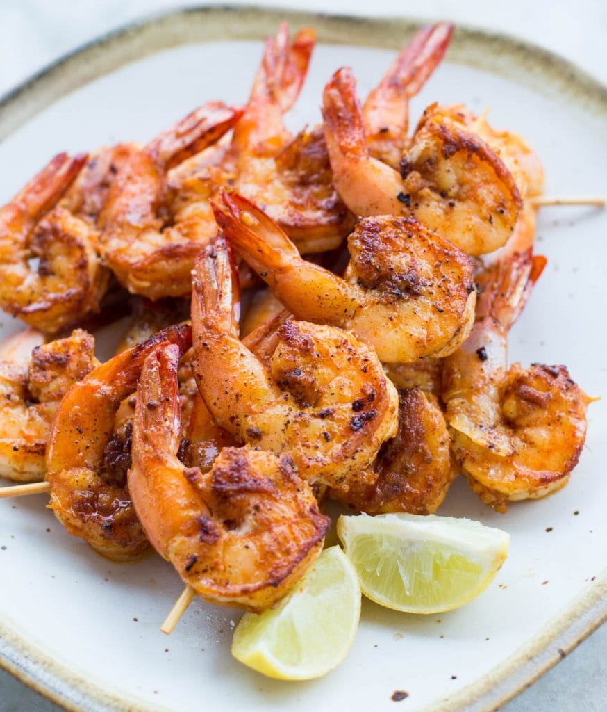 Grilled Shrimp With Corn Avocado Salad - The flavours of kitchen