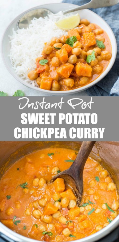 INSTANT POT SWEET POTATO CHICKPEA CURRY