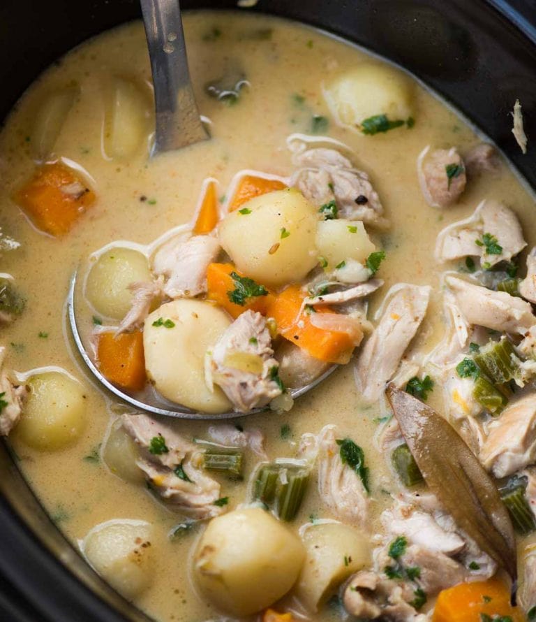 Crockpot Chicken Stew - The flavours of kitchen