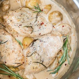 This Instant Pot Creamy Balsamic Chicken and Potatoes with delicious rich Cream Sauce takes only 15 minutes to make. With amazing Balsamic cream sauce, this Instant Pot Chicken with Potatoes is a family friendly dinner.