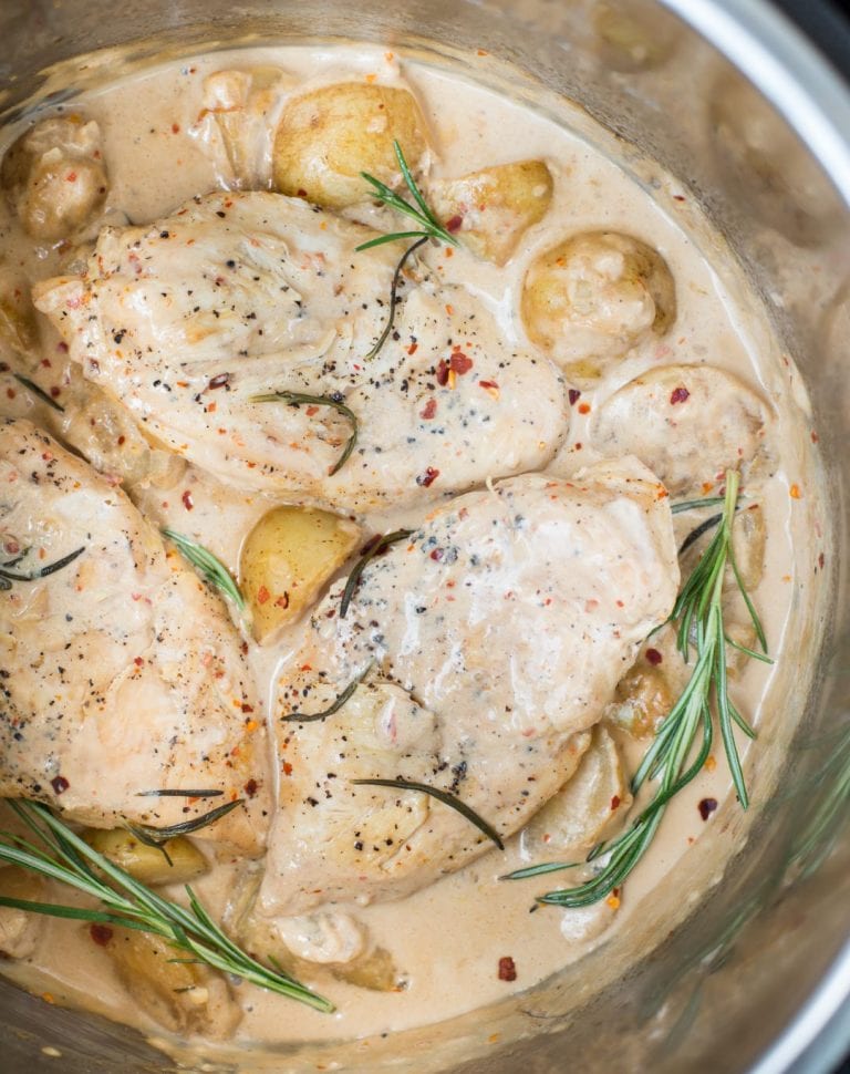 Instant Pot Creamy Balsamic Chicken and Tomatoes