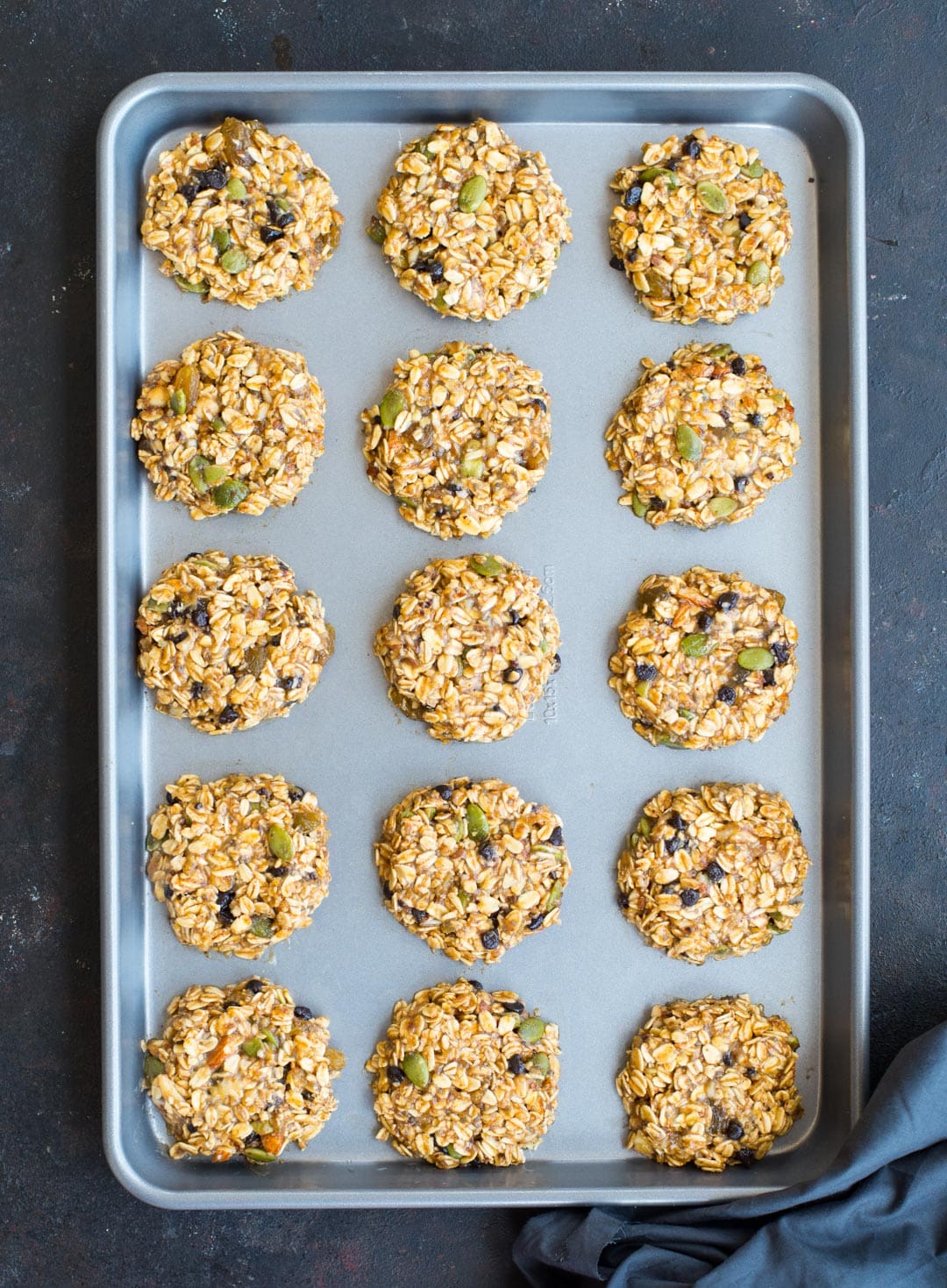 These Healthy Breakfast Cookies made with Banana, Oatmeal, nuts, seeds are gluten-free and Vegan. These make-ahead breakfast cookies are perfect for busy mornings.