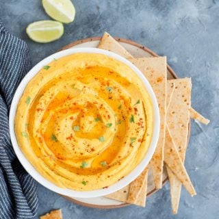 Roasted sweet potato hummus.