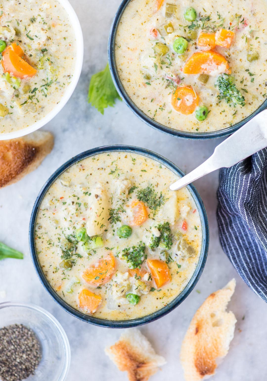 Instant Pot Creamy Vegetable Soup - The flavours of kitchen