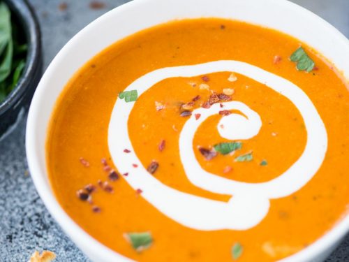 Creamy Tomato Bisque - The flavours of kitchen
