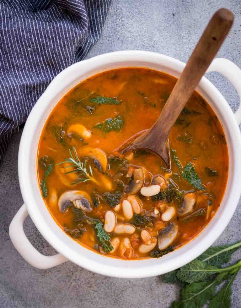 Mushroom, Kale And White Bean Soup The flavours of kitchen