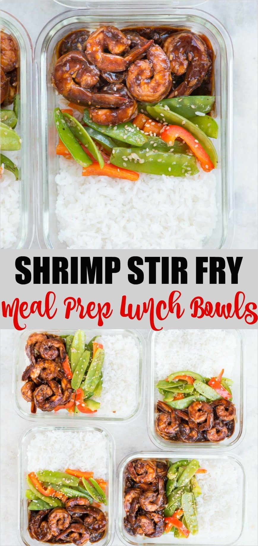 Vegetable Shrimp Stir fry with an incredible sauce takes less than 30 minutes to prepare. Make it ahead and it is perfect for healthy meal prep.