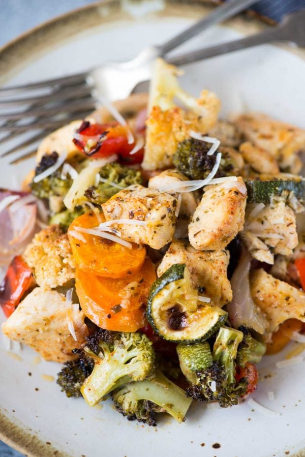 Oven Roasted Vegetables With Chicken