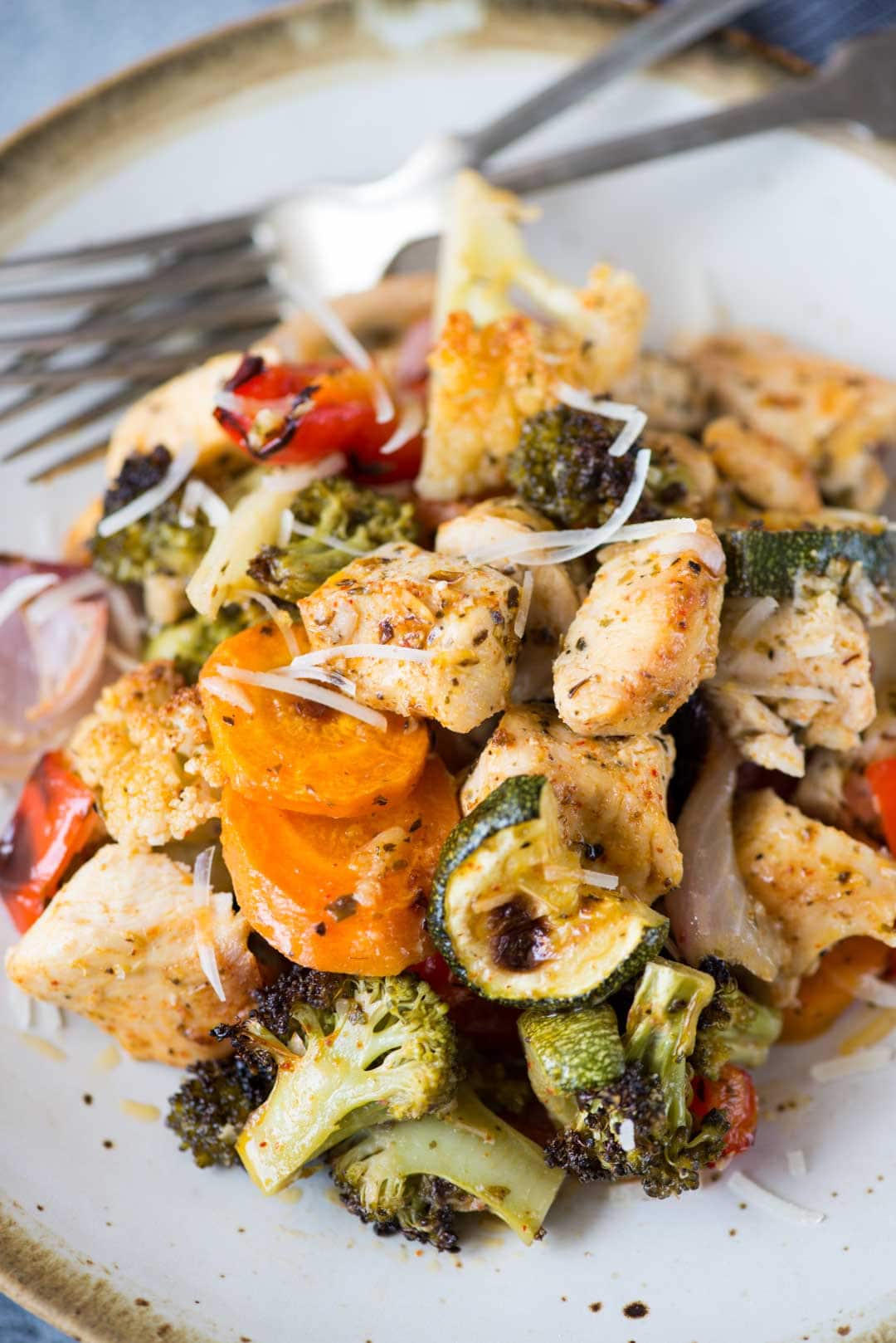 Oven Roasted Vegetables With Chicken