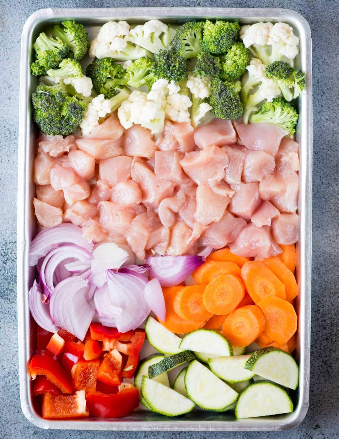 Oven Roasted Vegetables with Chicken is vegetables, chicken tossed in butter, Italian seasoning and roasted until charred and tender. Roasted vegetables are super easy to make and healthy too.