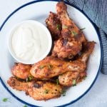 Air fryer chicken coated with a sweet and spicy dry rub is really juicy and as good as deep-fried version. It takes only  15 minutes to make and totally a guilt-free appetizer.