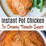 Instant Pot Chicken thighs in a creamy tomato sauce with juicy chicken thighs, buttery tomato sauce is incredibly delicious and takes less than 30 minutes to make.