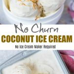 Coconut Ice Cream (No Churn & No Ice Cream Maker)