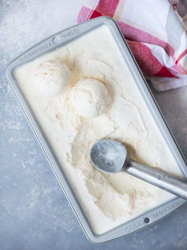Coconut Ice Cream (No Ice Cream Maker)