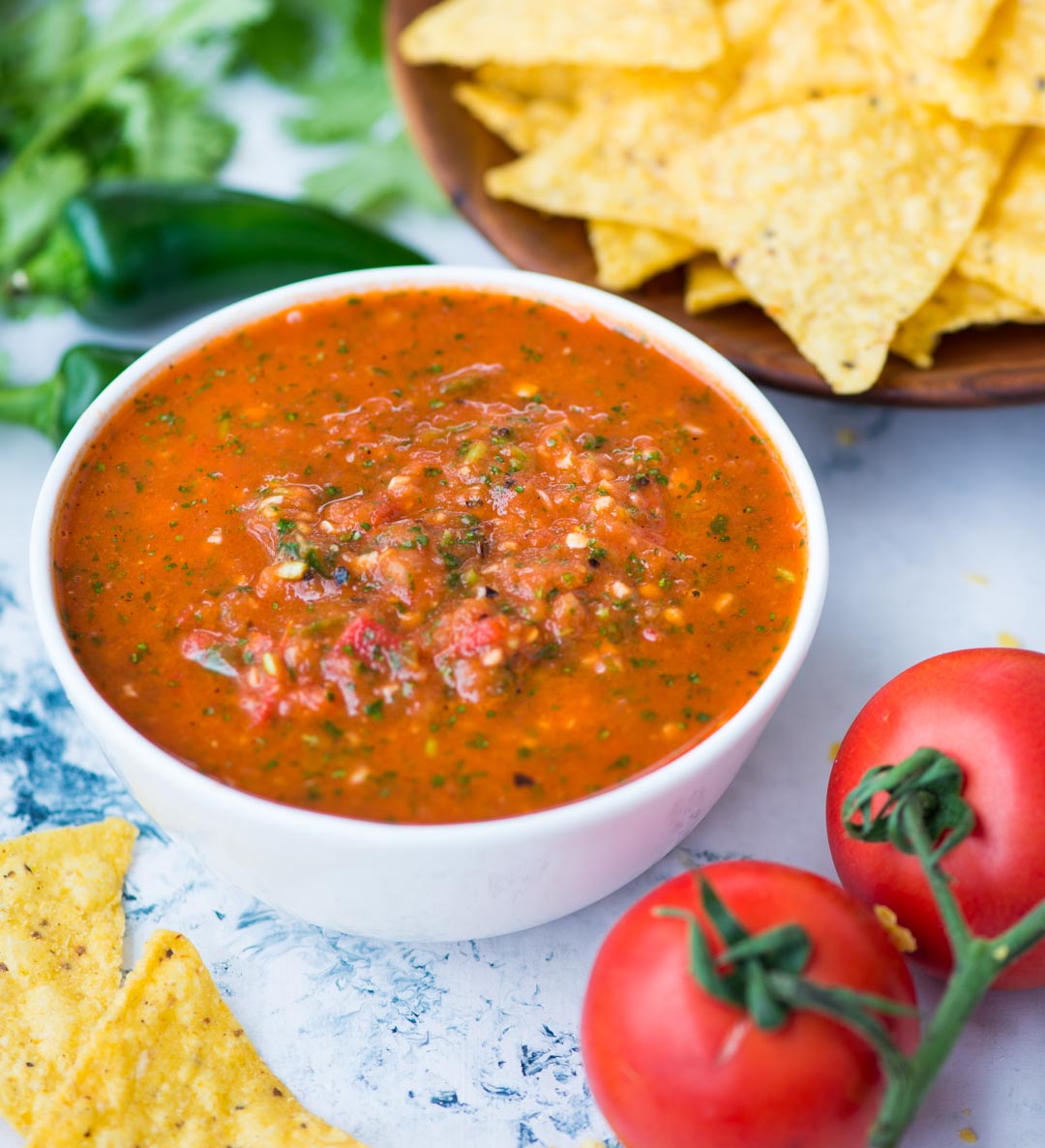 Roasted Tomato Salsa The Flavours Of Kitchen