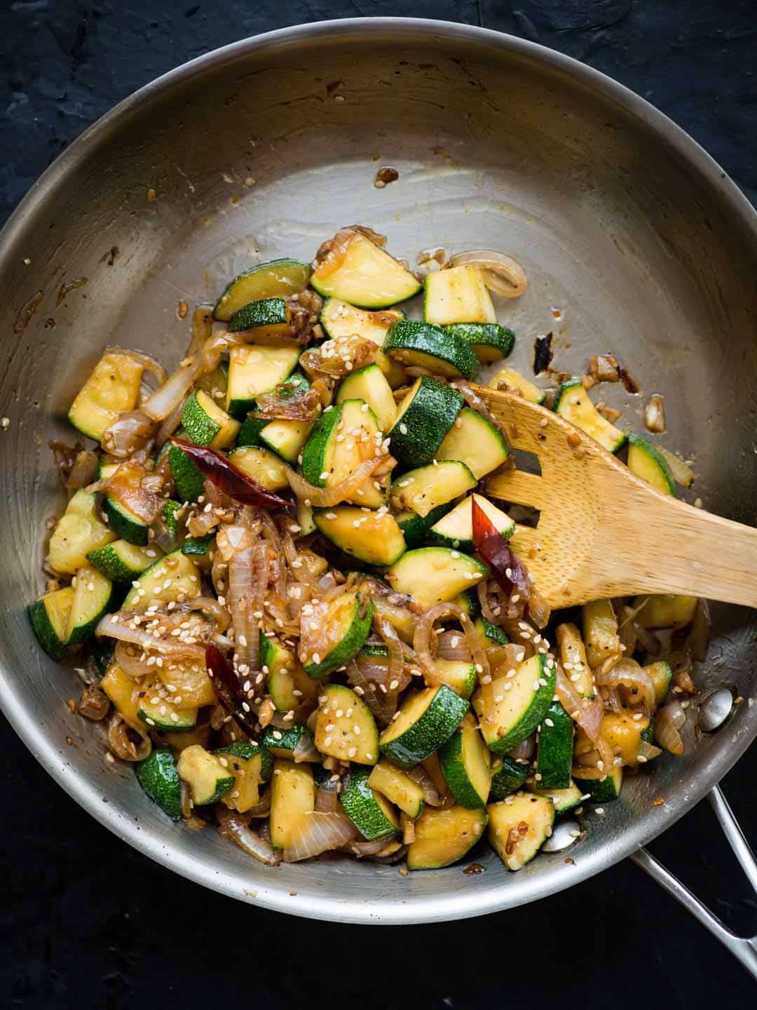 Zucchini Stir Fry - The flavours of kitchen