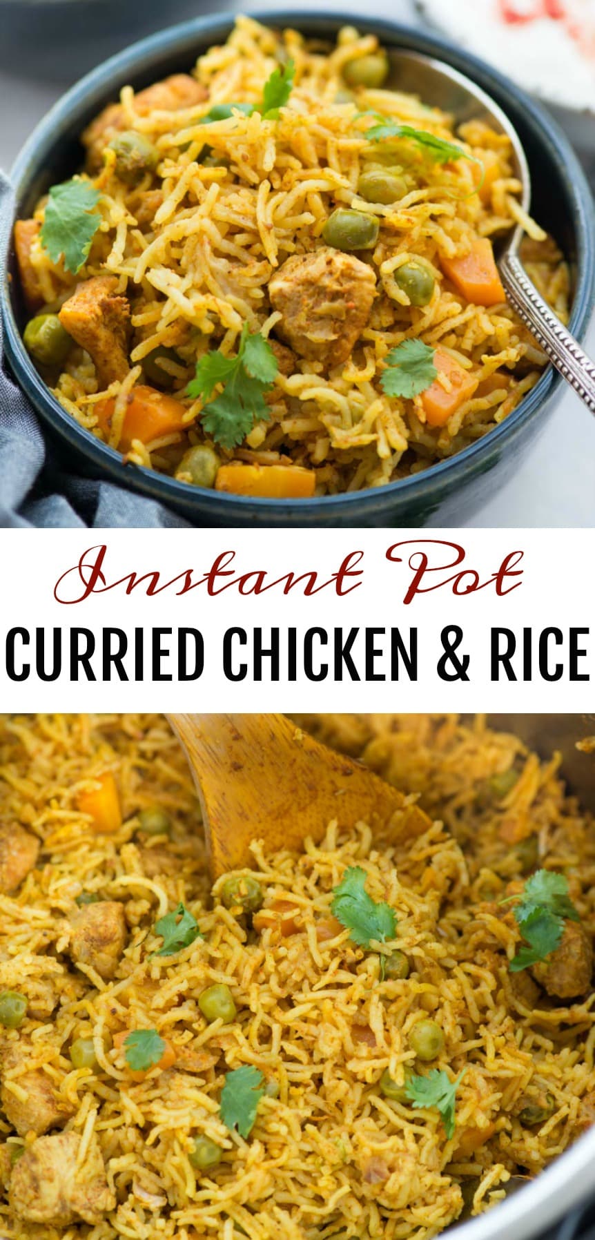 INSTANT POT CURRIED CHICKEN AND RICE | The flavours of kitchen