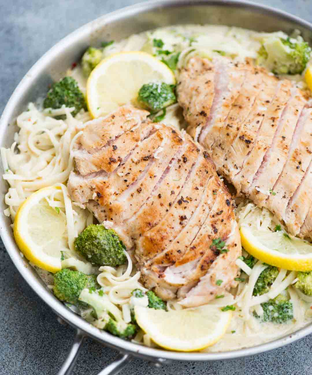 Lemon Chicken Broccoli Pasta with incredibly creamy lemon parmesan sauce is light and refreshing. A filling dinner ready in just 30 minutes.