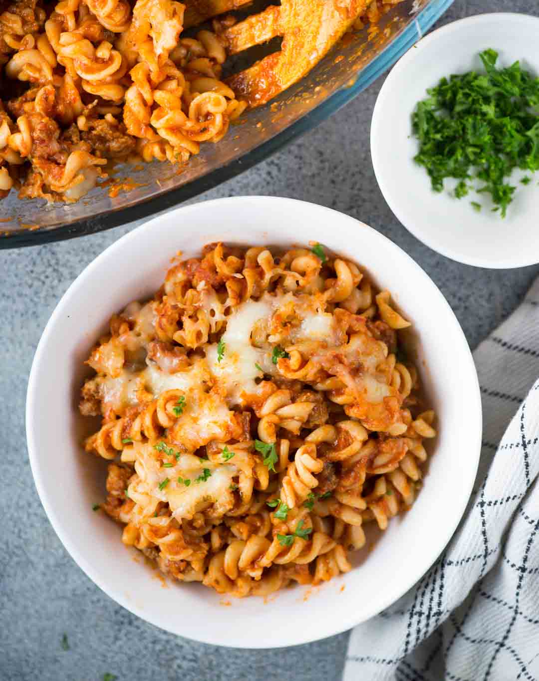 Chessy Pasta Bake With Sausage - The flavours of kitchen