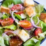 Close up view of Italian chopped Salad