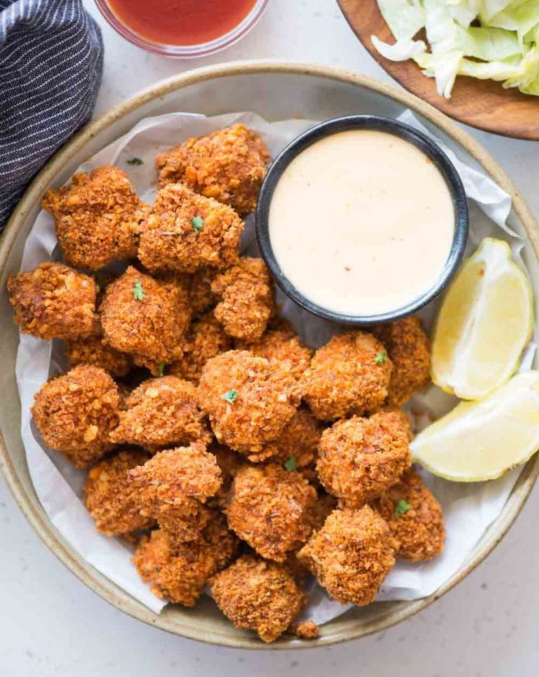 These are the best Chicken Nuggets you will make at home. Healthy because they are baked, juicy, perfectly crispy on the outside. You need basic pantry ingredients for this recipe and the result is just outstanding. 